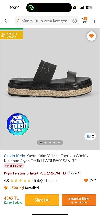 Calvin Klein calvin klein kadın terlik