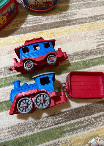 Renkli Mavi Oyuncak Tren Araba - Görsel 3