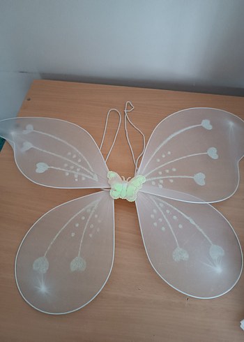 Beyaz Şeffaf Nakışlı Kelebek Kanat Seti - Görsel 4