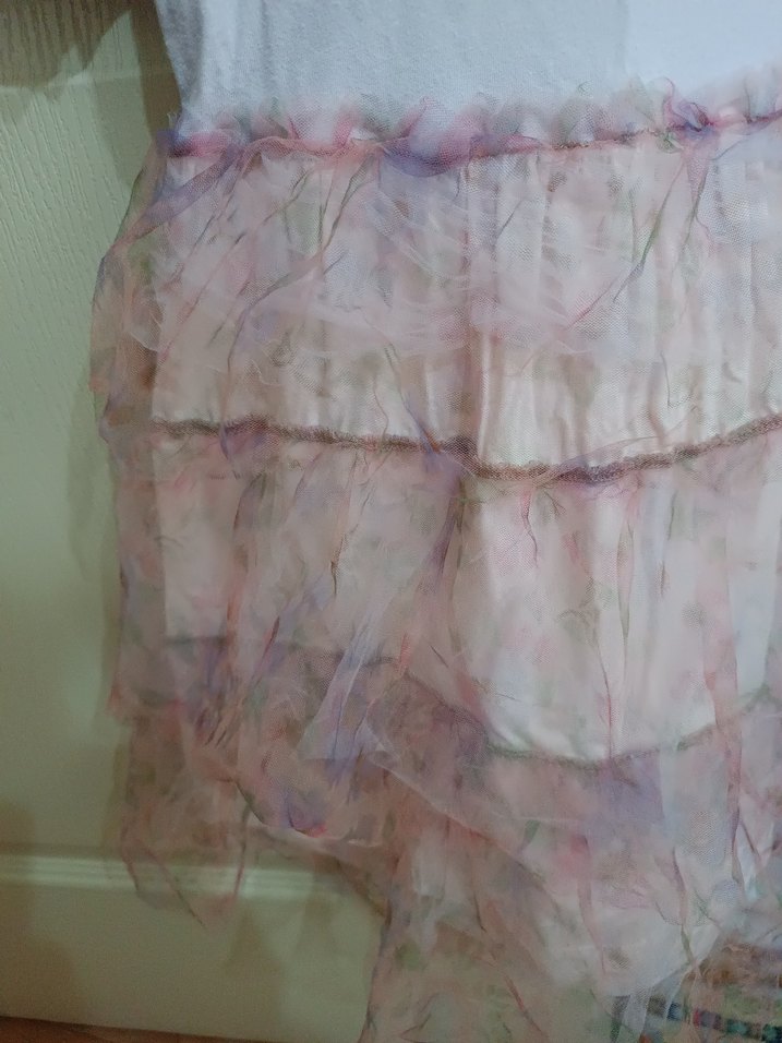 Kız Çocuk Pembe Fırfırlı Kısa Kollu Elbise - Görsel 2