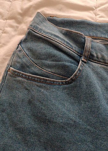 Diğer mavi kot bol paça pantolon
