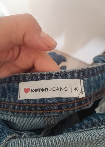 Kadın Lacivert Denim Kısa Salopet - Görsel 2