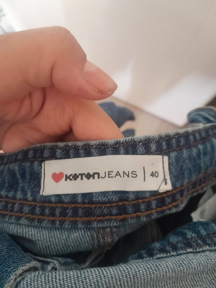 Kadın Lacivert Denim Kısa Salopet - Görsel 2