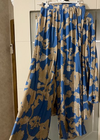 Mavi Batik Desenli Uzun Kadın Takım - Görsel 5