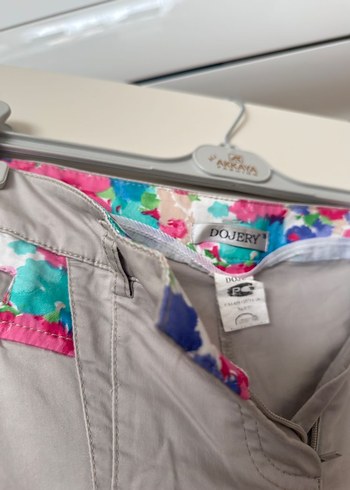 Gri Baskılı Kadın Kumaş Pantolon - Görsel 4