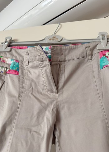 Gri Baskılı Kadın Kumaş Pantolon - Görsel 3