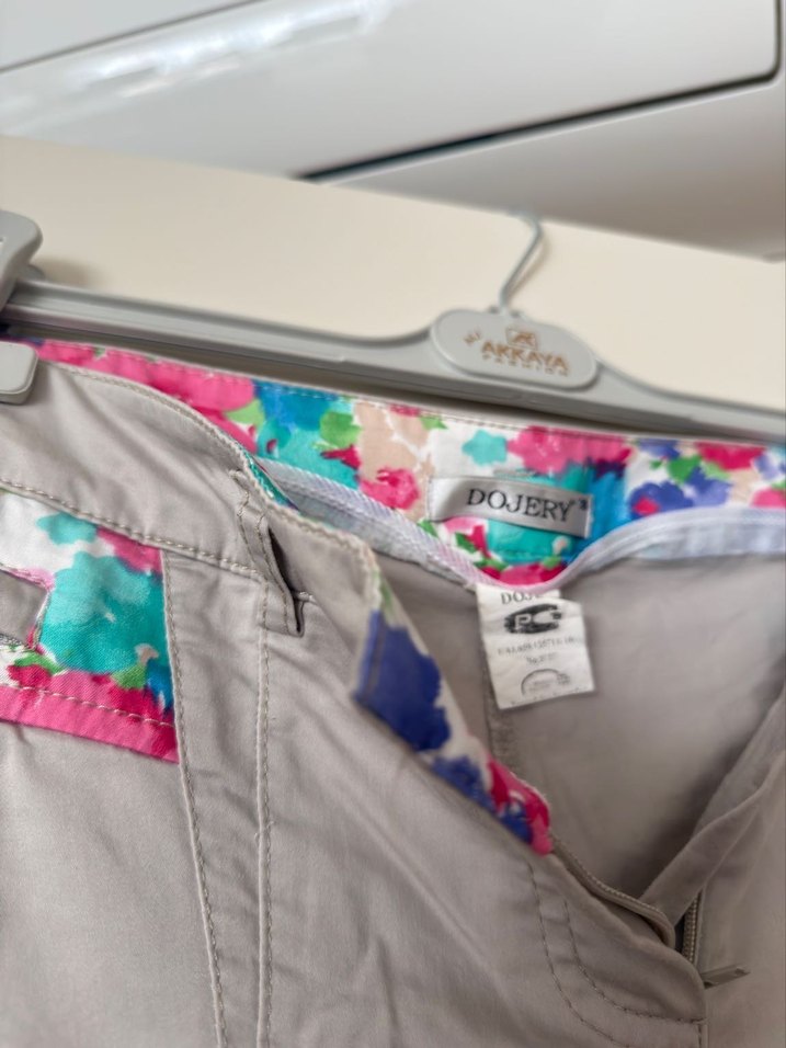 Gri Baskılı Kadın Kumaş Pantolon - Görsel 4