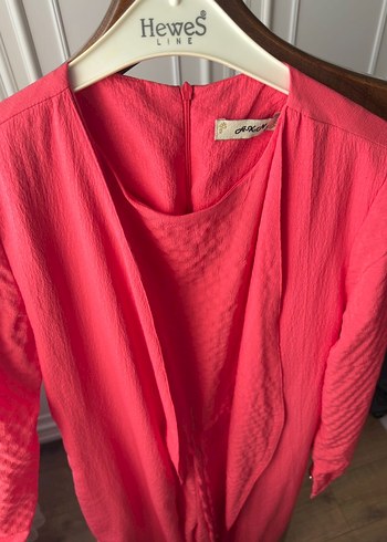 Pembe Uzun Kollu Kadın Tulum - Görsel 3