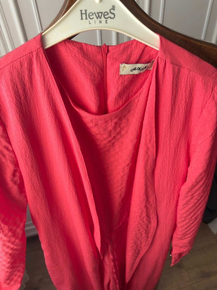 Pembe Uzun Kollu Kadın Tulum - Görsel 3