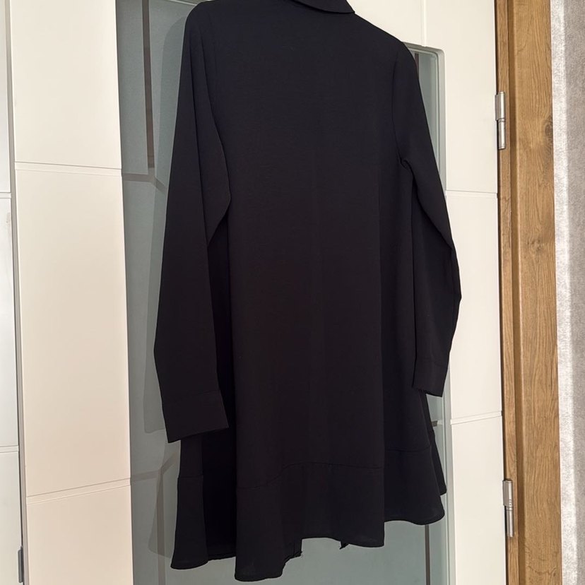 Uzun kollu siyah gömlek - Görsel 5