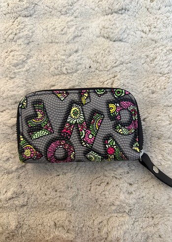 Gri Yılan Desenli Fermuarlı Deri Kadın Cüzdanı - Görsel 4