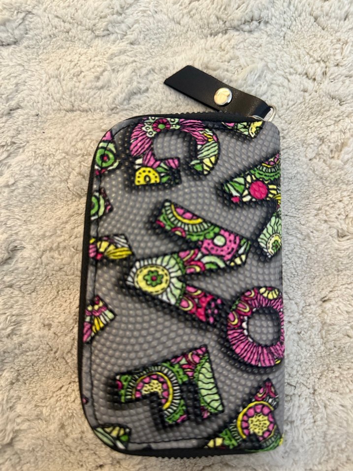 Gri Yılan Desenli Fermuarlı Deri Kadın Cüzdanı - Görsel 2