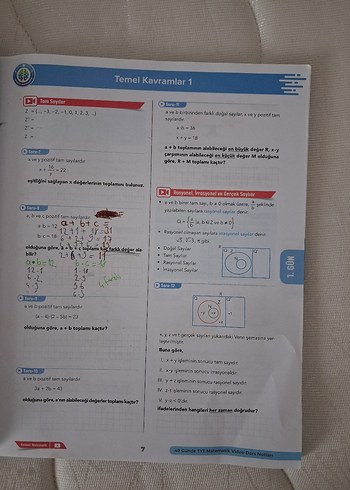 49 Günde TYT Matematik Kampı Video Ders Notları