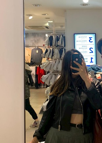 Gri mini etek - Görsel 7