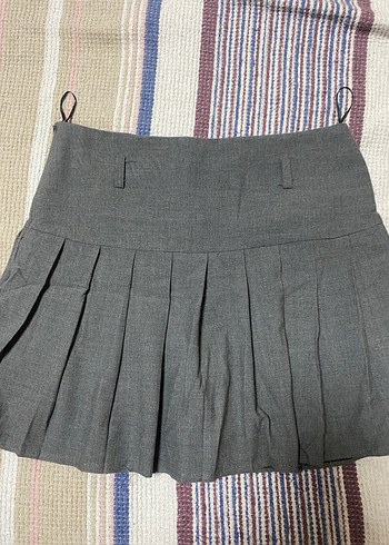 Gri mini etek - Görsel 4