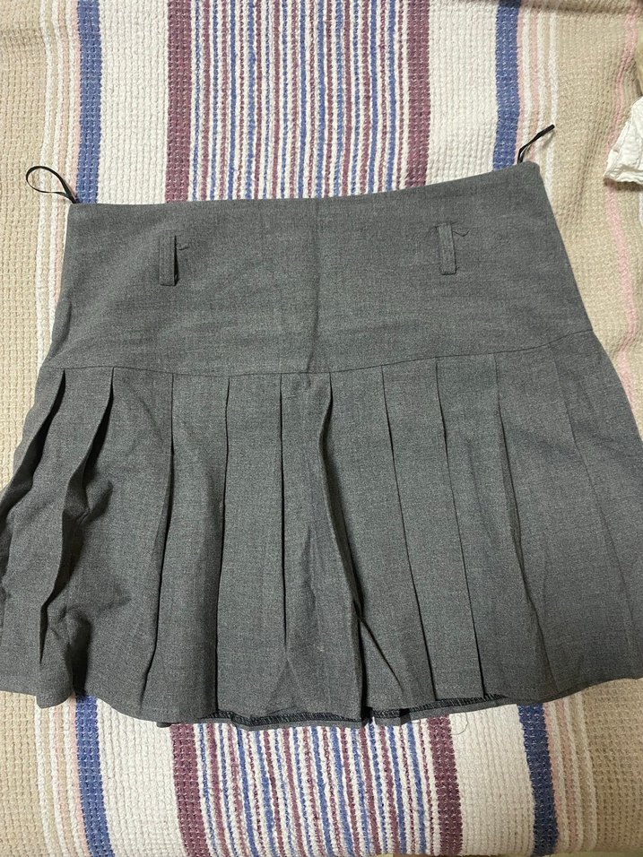 Gri mini etek - Görsel 3