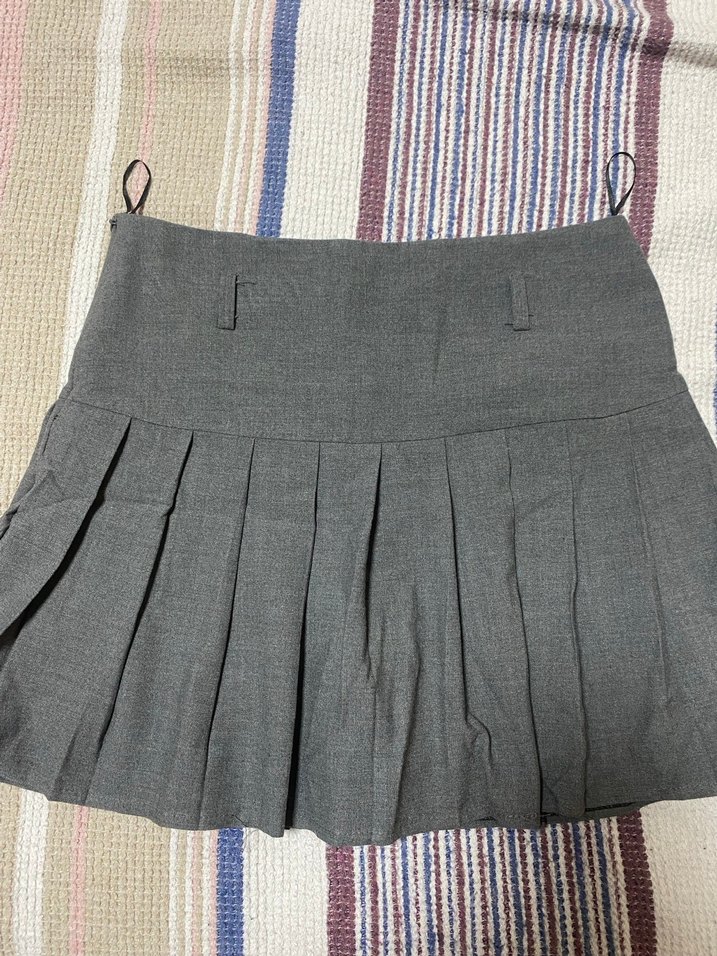 Gri mini etek - Görsel 4