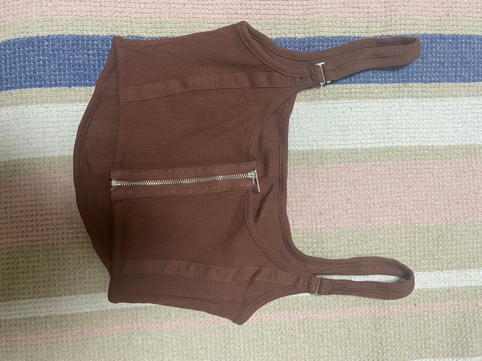 Kahverengi Fitilli Dilvin Büstiyer - Görsel 2