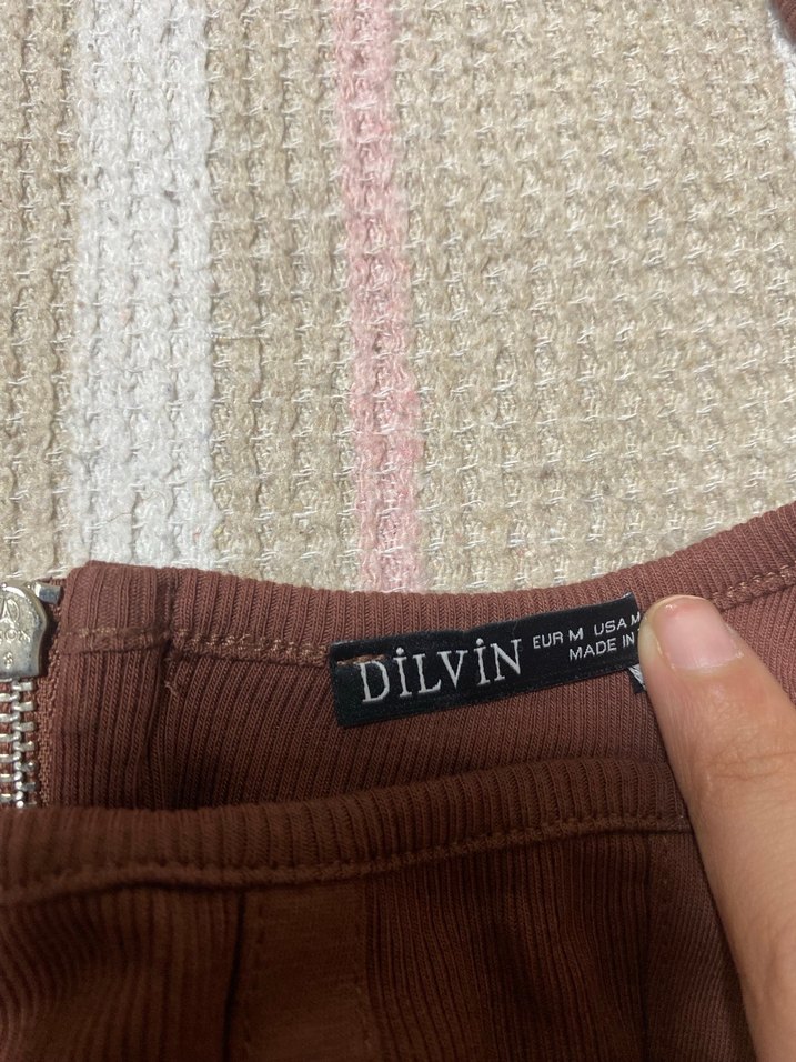 Kahverengi Fitilli Dilvin Büstiyer - Görsel 3