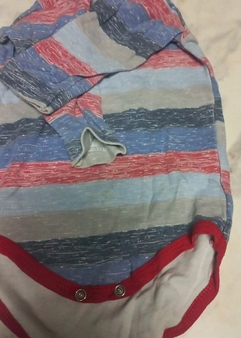 UCRETSIZ Kısa Kollu Yeşil Bebek Zıbını - Görsel 13