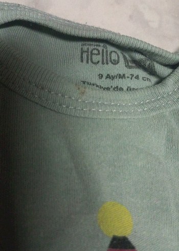 UCRETSIZ Kısa Kollu Yeşil Bebek Zıbını - Görsel 3