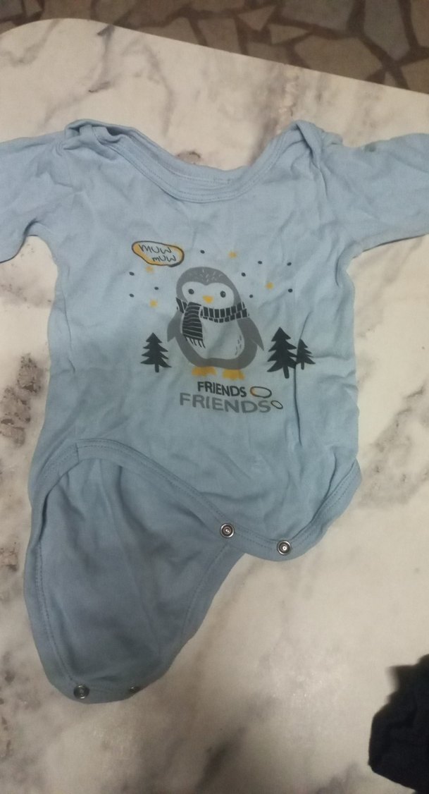 UCRETSIZ Kısa Kollu Yeşil Bebek Zıbını - Görsel 5