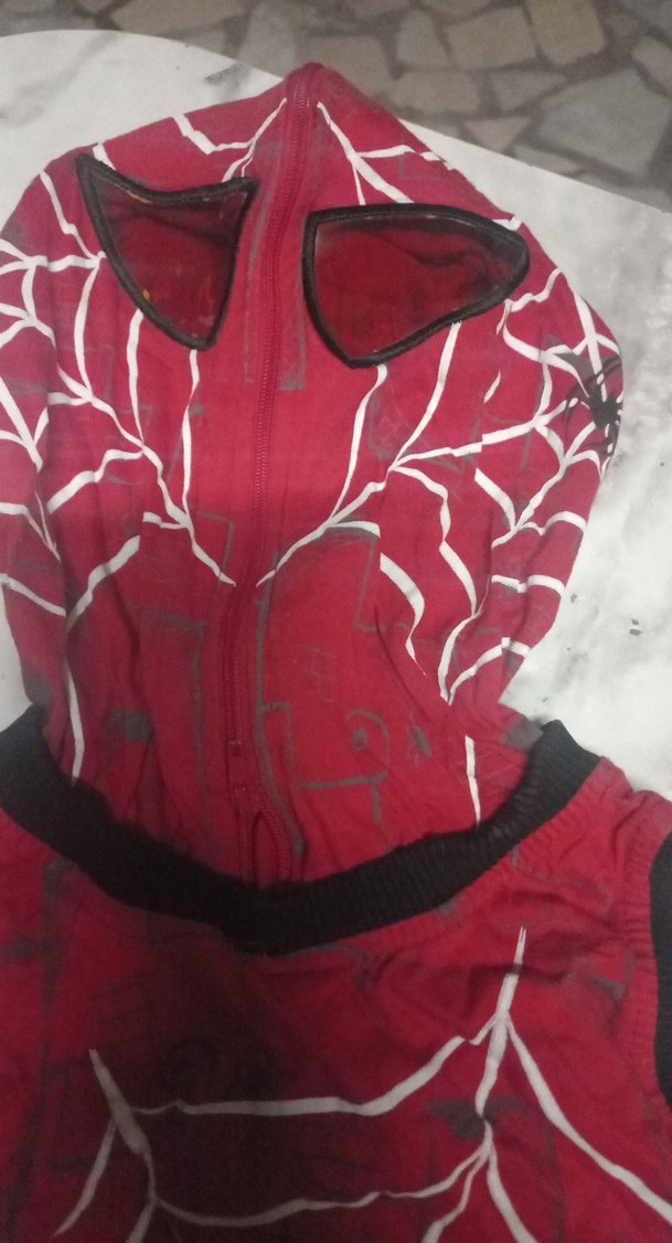 Dantel Detaylı Kırmızı Gotik Örümcek Adam tişört - Görsel 2