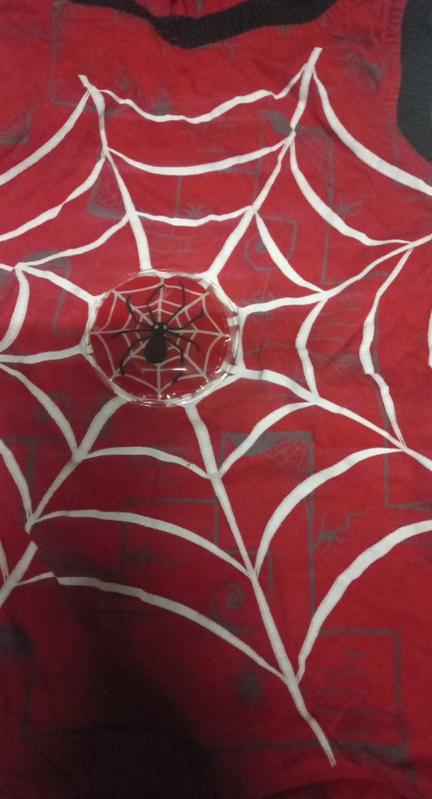 Dantel Detaylı Kırmızı Gotik Örümcek Adam tişört - Görsel 3