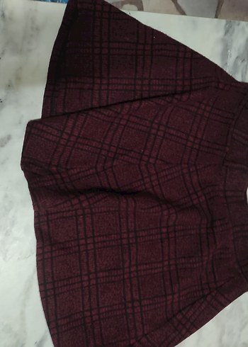 Bordo Pilili Mini Etek