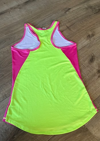 m Beden pembe Renk Renkli Zumba wear Spor Askılı Bluz