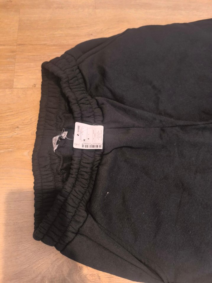 Siyah Bol Kesim erkek eşofman  Pantolon - Görsel 2