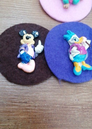 Renkli Karakter Figürlü Keçe Rozetler adet - Görsel 2