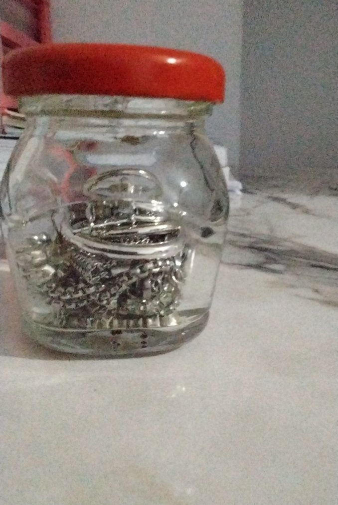 Gümüş rengi takı kavanozu - Görsel 3