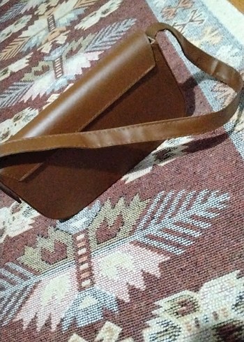 Kahverengi Deri Tokalı Kadın Çanta - Görsel 2