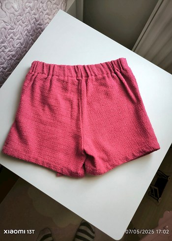 LC Waikiki Düğmeli Pembe Kız Çocuk Etek