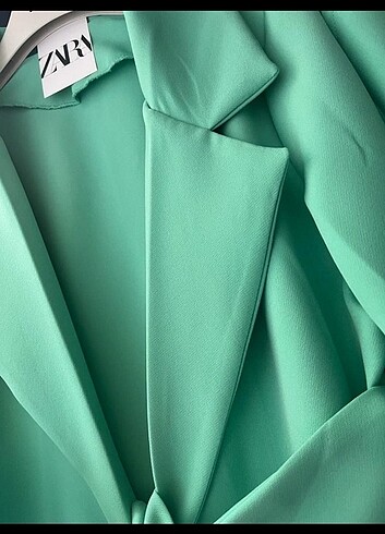 s Beden turkuaz Renk BLAZER CEKET PALAZZO PANTOLON TAKİMİ