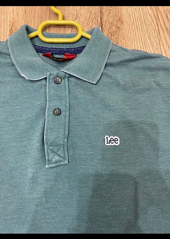 Lee Lee Gri Yeşil Pamuklu Polo Tişört