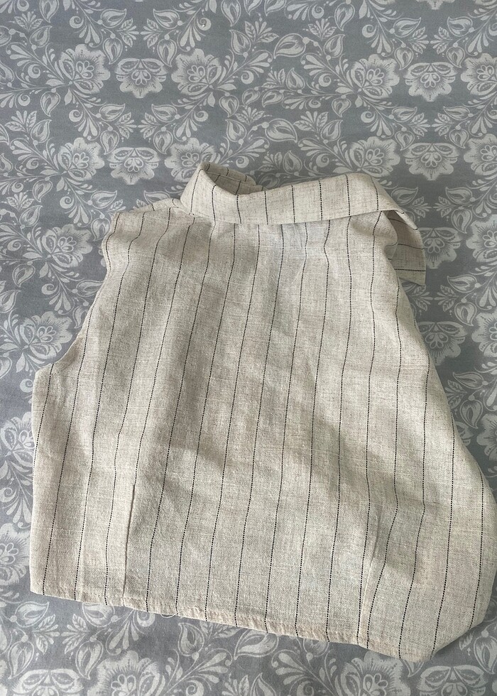 çizgili yelek gömlek - Görsel 3