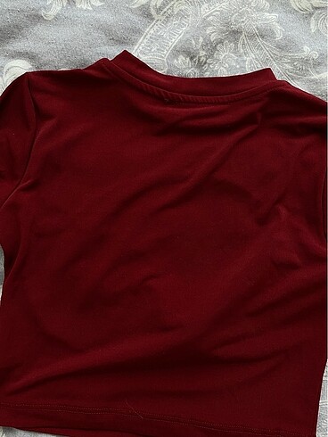 xs Beden bordo Renk Dekolteli bordo bluz