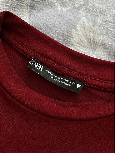 Zara Dekolteli bordo bluz