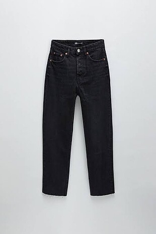Zara Zara Yüksek Bel Siyah Jean