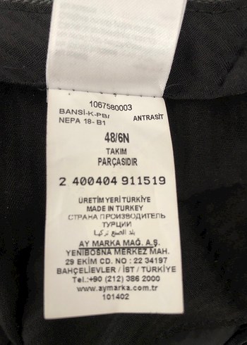 Network Network Damatlık Siyah Erkek Pantolon