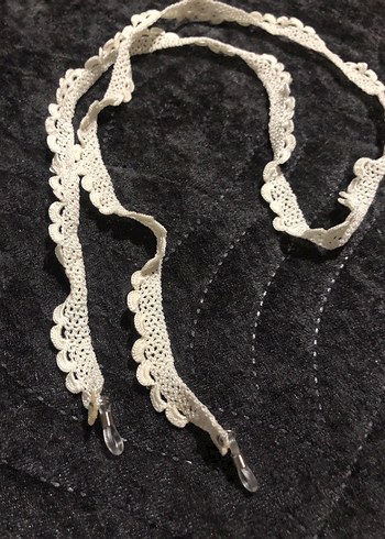 Dantel El Yapımı Gözlük Zinciri - Görsel 2