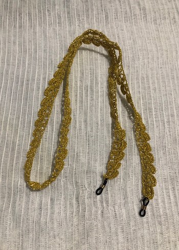 Altın Rengi El Yapımı Gözlük Zinciri - Görsel 2