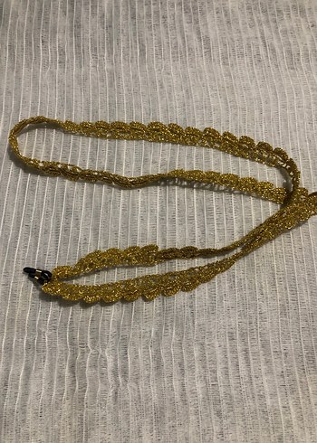 Altın Rengi El Yapımı Gözlük Zinciri - Görsel 4