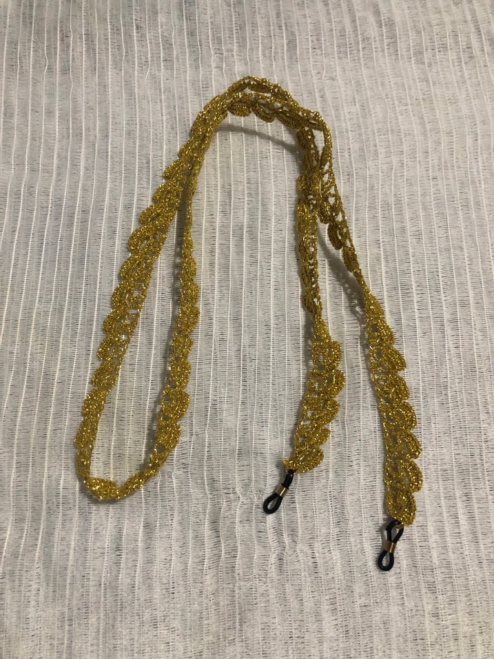 Altın Rengi El Yapımı Gözlük Zinciri - Görsel 2