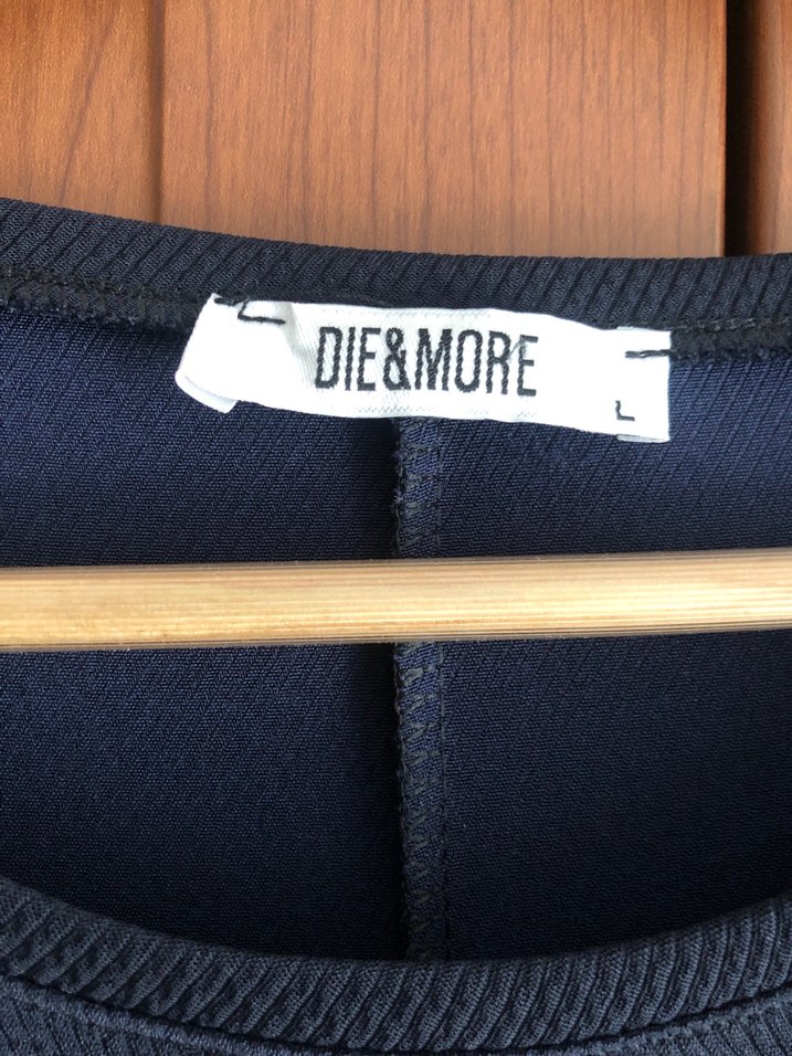 Piliseli Midi Lacivert Elbise - Görsel 2