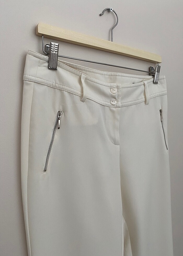 Kırık beyaz kalem pantolon - Görsel 2