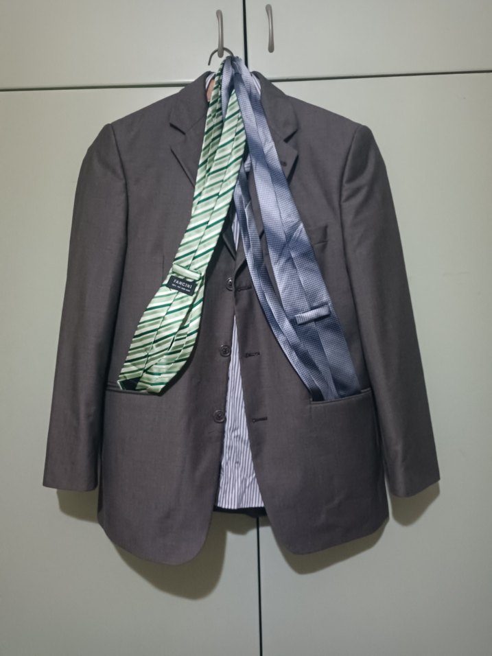 Gri Regular Fit Erkek Kumaş Takım - Görsel 3