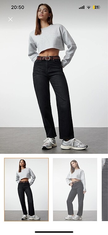 siyah yüksel bel düz kesim straight jeans